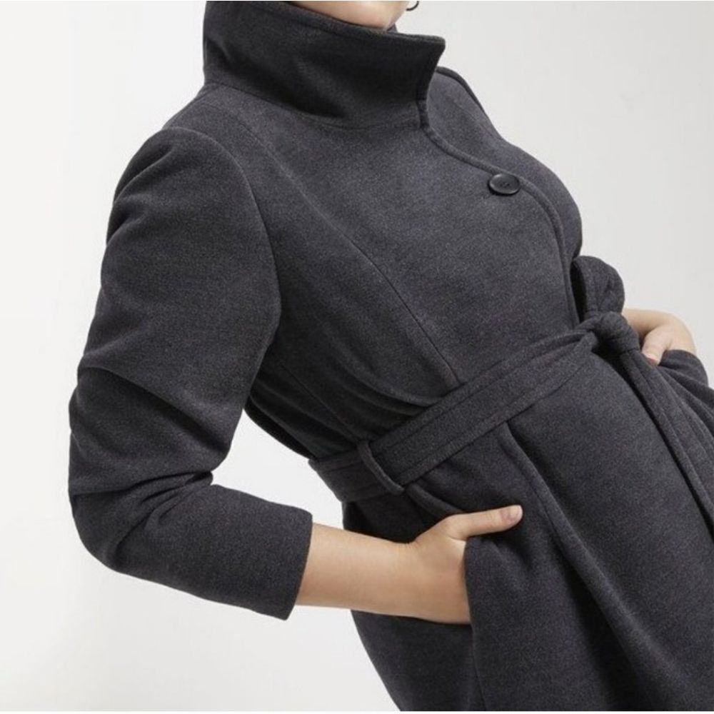 Eloquii Charcoal Pea Coat - Picture 2 of 3